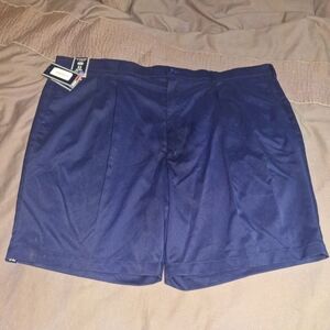 Roundtree and Yorke BigMan classiic fit pleated Navy Blue Shorts in a size 52.